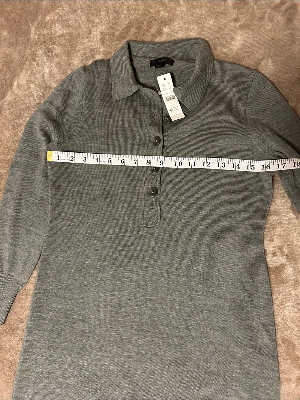 J. Crew Collared Merino Wool Sweater Dress, Size XS, NWT - Picture 9 of 10
